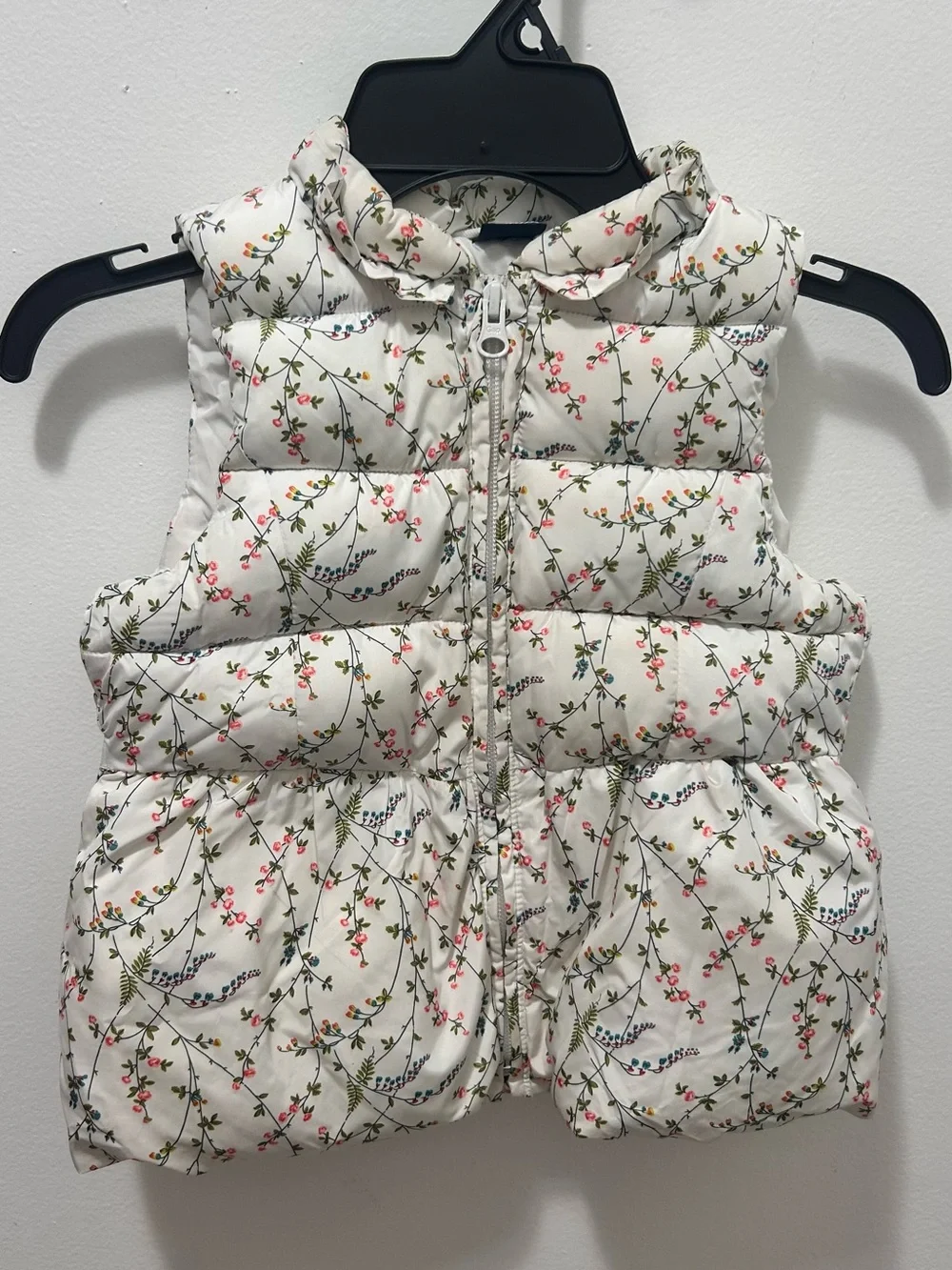 Baby Gap Floral Puffer Vest Toddler 4Y Quilted Lightweight Girls Jacket